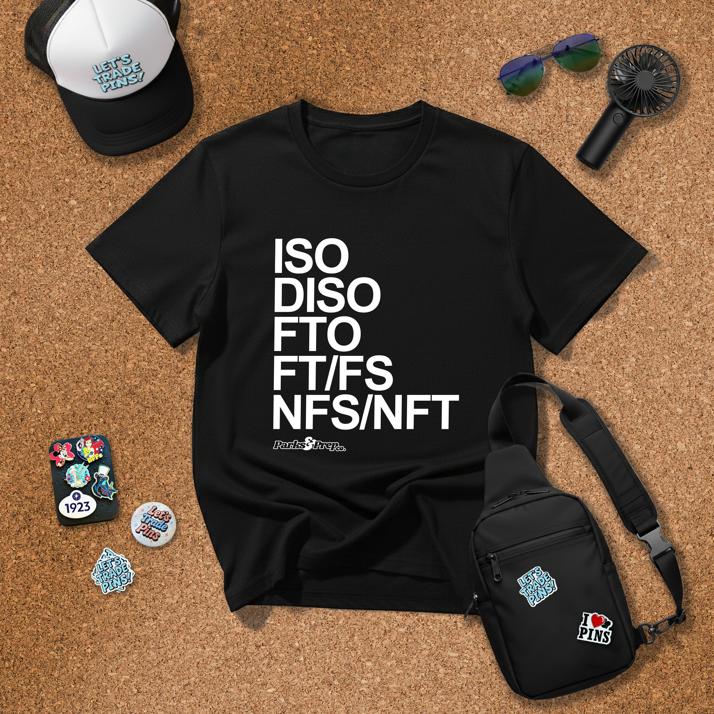 ISO Group Post Labels Acronym T-Shirt for Pin Traders