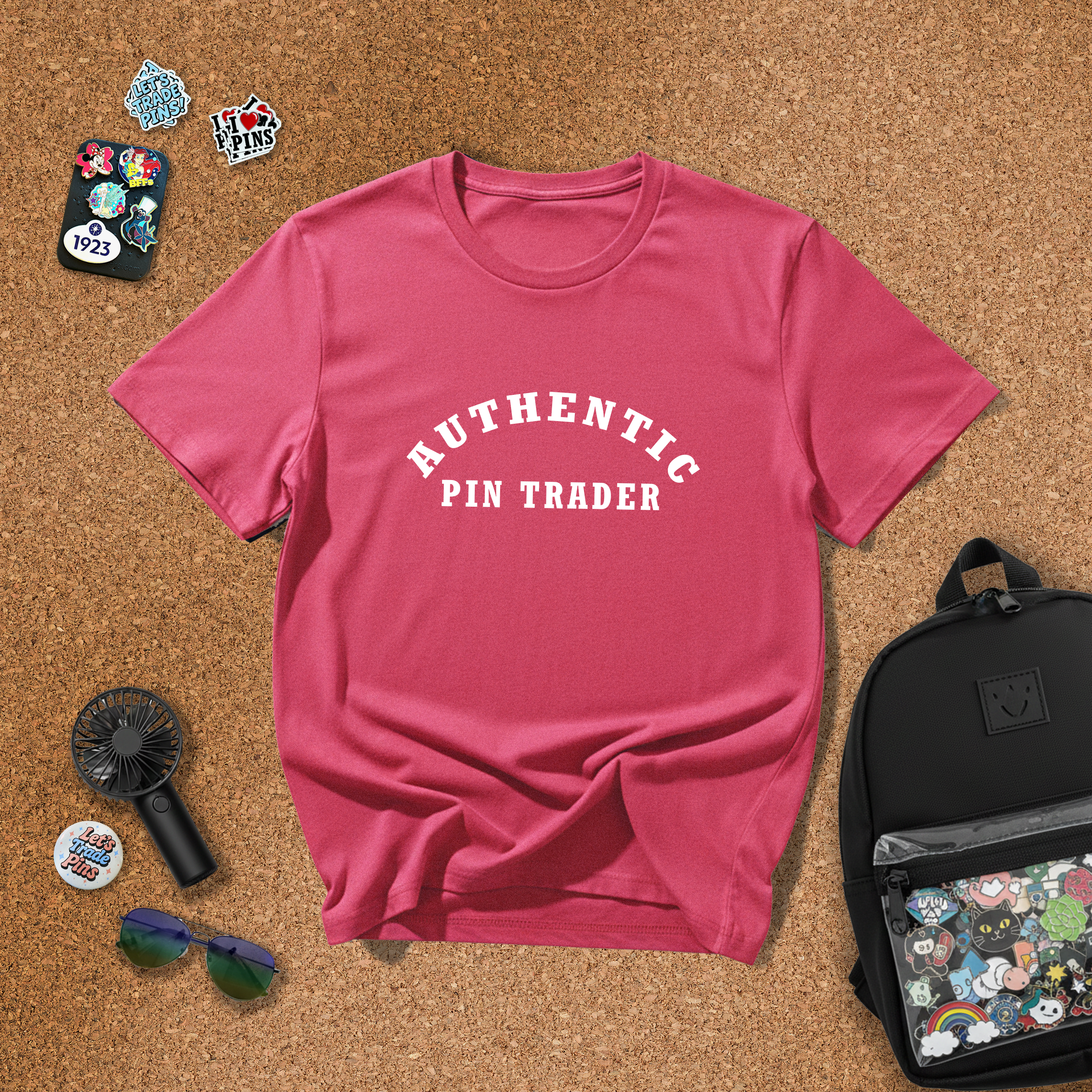 Authentic Pin Trader Collegiate Inspired T-Shirt for Pin Traders