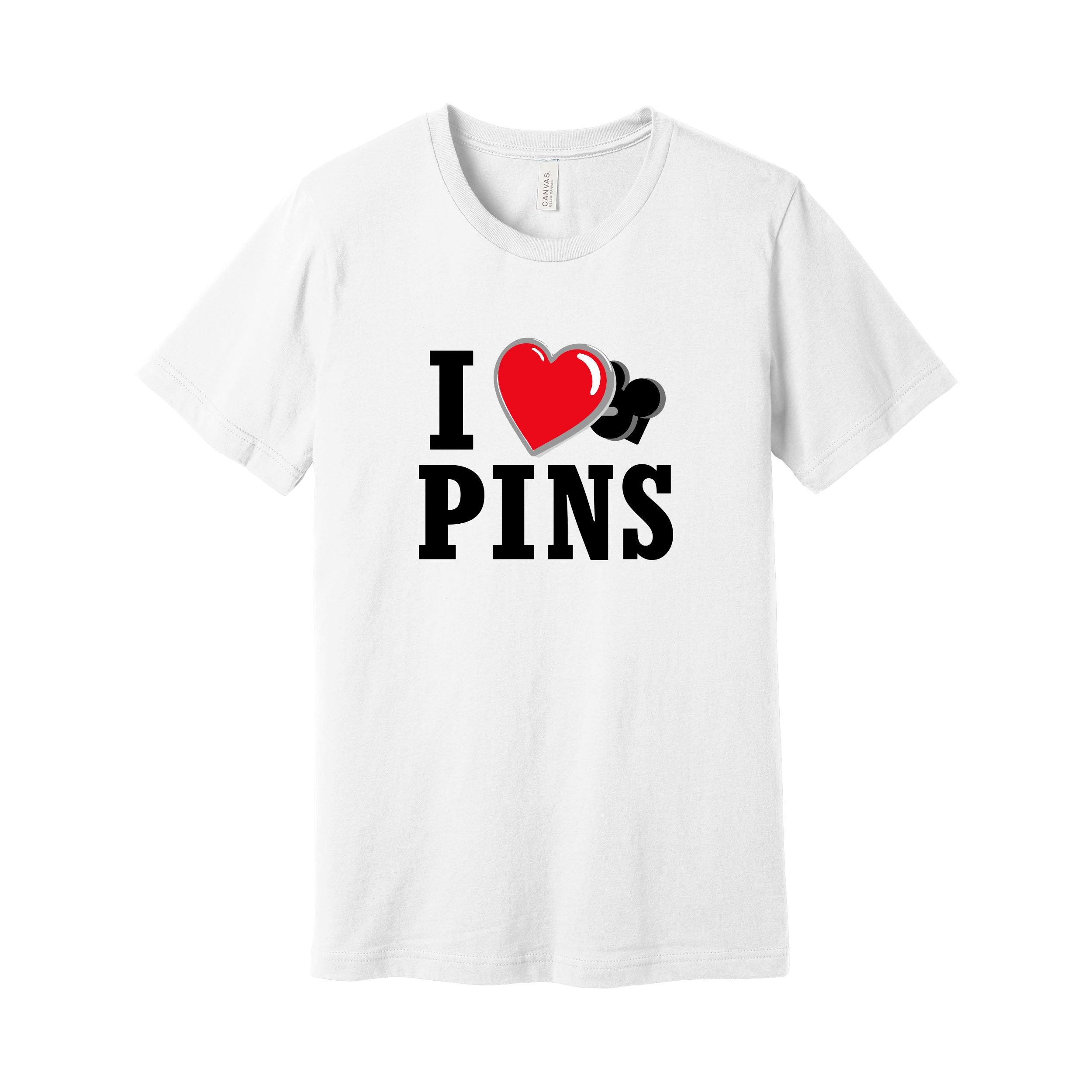 I Heart Pins Graphic T-Shirt for Pin Traders